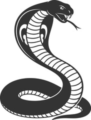 Fototapeta premium Cobra snake animal silhouette reptile black