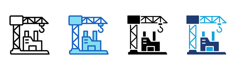 Construction Icon Multi Style Vector Illustration