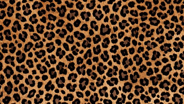 Seamless leopard fur design, versatile textile for fashion applications