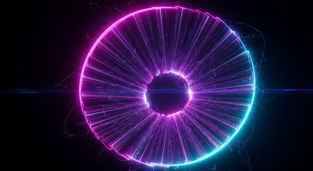 Obraz premium Neon Energy Ring with Gradient Glow