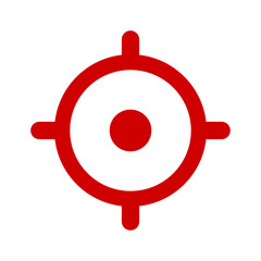 Vector image of game UI icon template asset transparent Target or Aim button