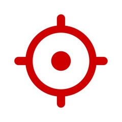 Vector image of game UI icon template asset transparent Target or Aim button