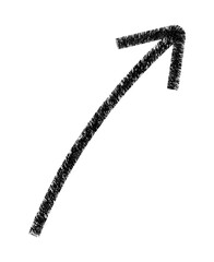 Hand drawn arrow a simple symbol of direction and navigation in black color