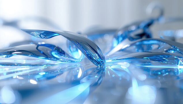 3D visualization of abstract technological connections and social networks, suitable for editorial header background - Powered by Adobe