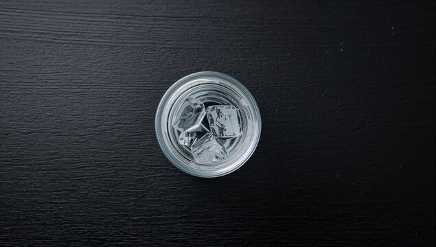 Plan for drinking pure water to support a healthy lifestyle, beneficial for weight loss and fitness, black wooden background