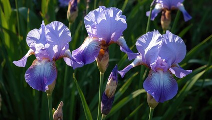 Lovely Light Purple Bearded Iris