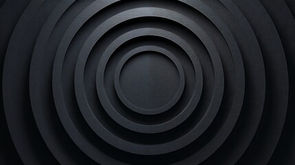 Fototapeta premium Abstract dark textured concentric circles creating a deep hypnotic vortex effect with a rough grainy surface and dramatic lighting