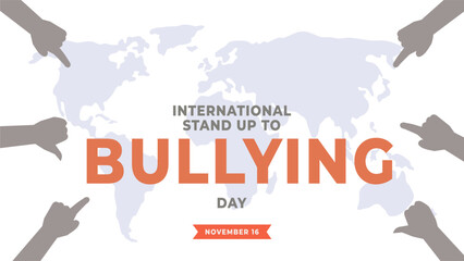 International stand up to bullying day flyer illustration