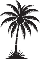 Obraz premium Tropical island palm tree silhouette concept