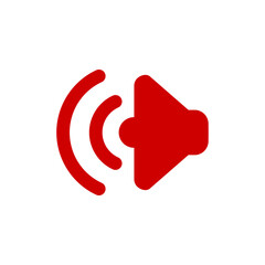 Vector image of game UI icon template asset transparent Volume Up button