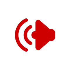 Vector image of game UI icon template asset transparent Volume Up button