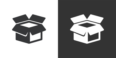 Unpacking icon. Solid glyph series icon