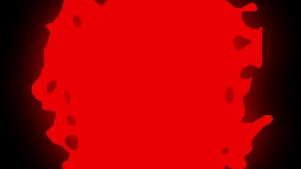 Intense 4K seamless animation of glowing red liquid blob with smooth fluid motion and soft light glow — perfect abstract background for design, promo, or motion graphics.