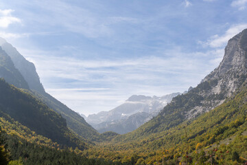 Obraz premium Wild mountain valley landscape in Montenegro during summer