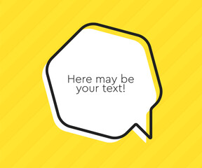 Speech bubble. Space for quote text, frame message