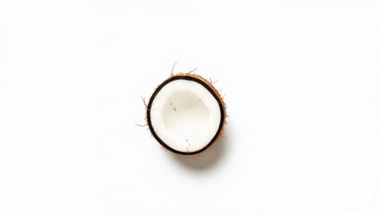 Coconut design on a white backdrop, suitable for editorial use