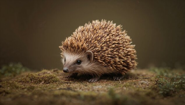 Hedgehog made from straw, a unique texture for creative projects