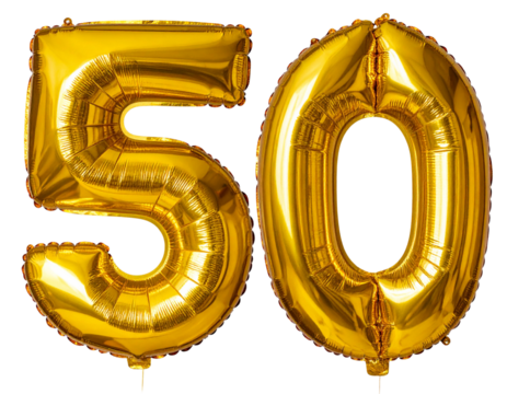 Metallic Celebration Decoration, Transparent Background.