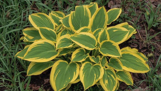 Hosta 'Yellow Polka Dot Bikini' blooming in spring, suitable for shaded gardens