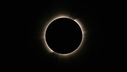 A solar eclipse event, where the moon obscures the sun, revealing the sun's corona, astronomical phenomenon