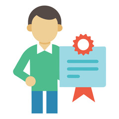 Professional Receiving Certificate of Achievement vector illustration