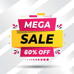 	
Mega Sale Discount Banner with Limited Time Offer	
