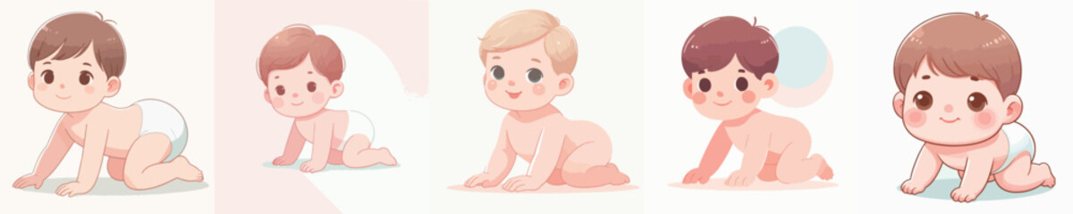 Babies are learnig to crawl