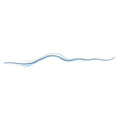 Minimalist Vector Illustration of Wave Lines in Blue for Modern Design