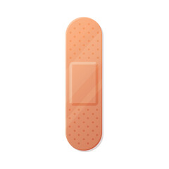 Medical Plaster or Adhesive Bandage for Injuries Vector Illustration