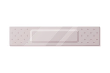 Medical Plaster or Adhesive Bandage for Injuries Vector Illustration