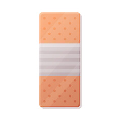 Medical Plaster or Adhesive Bandage for Injuries Vector Illustration