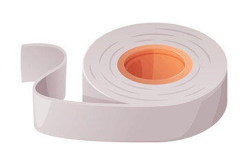 Medical Plaster or Adhesive Bandage Roll for Injuries Vector Illustration