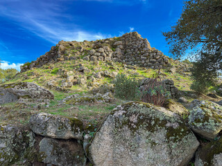 Sardinia Nuraghe, Ancient Nuraghe Noddule archaeological site in Sardinia