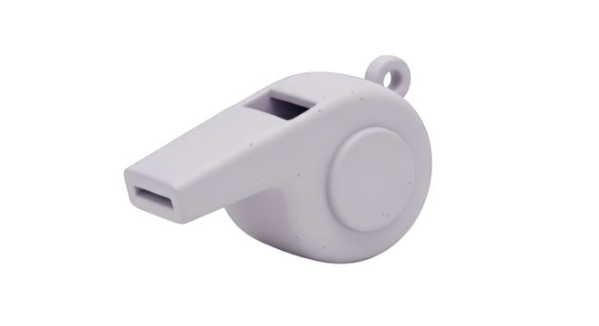 Light Purple Whistle with Rounded Design and Loop.