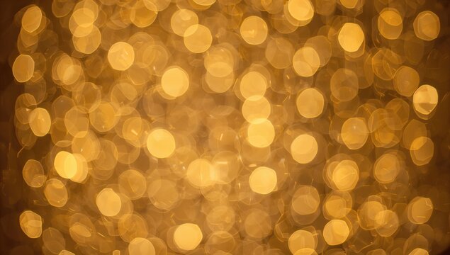 Blurred vintage background featuring yellow bokeh lights, suitable for editorial header background - Powered by Adobe