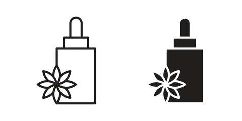 Bach flowers icon pictogram in trendy outline style. icon, sign or symbol.