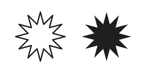 Obraz premium Bahai icon pictogram in trendy outline style. icon, sign or symbol.