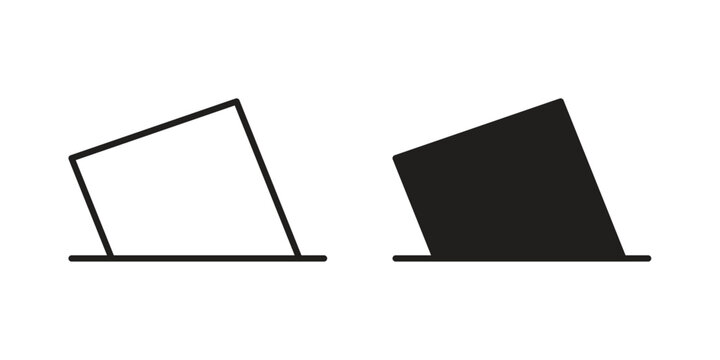 Ballot icon pictogram in trendy outline style. icon, sign or symbol.