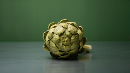 Fototapeta premium Boiled artichoke prepared for consumption, fiber-dense choice