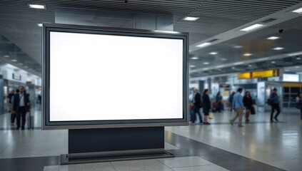 Empty advertising space at the airport, ideal for promotional campaigns