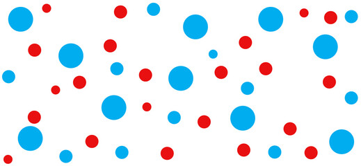 Playful Confetti Dot Pattern in Red and Aqua Blue | Hand-made Texture Background, For christmas gift wrapping paper