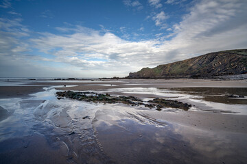 Winter morning light on Northcott Mouth beach