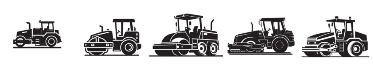 Vibratory roller in vector