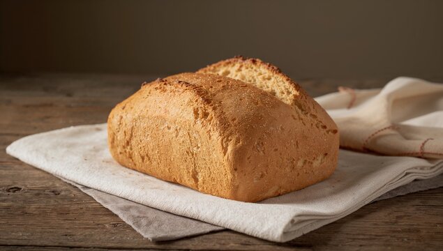 A crusty French-style loaf of bread, a fiber-dense choice