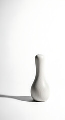 One wooden stamp on white background, closeup. Space for text, agreements / approval / notary / office document