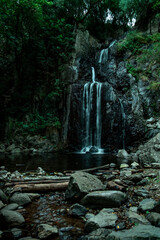 Hidden waterfall in the forest