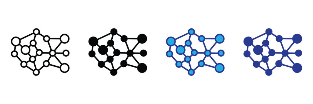 Network structure abstract connection nodes and lines, representing data flow, communication, or system architecture