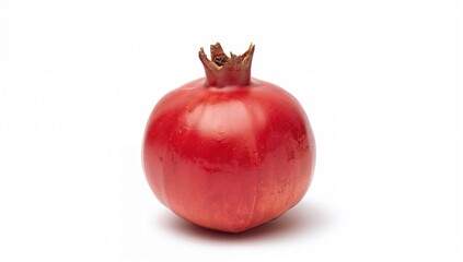 Fresh Pomegranate Fruit Isolated Against a White Backdrop, Fiber-Dense Choice