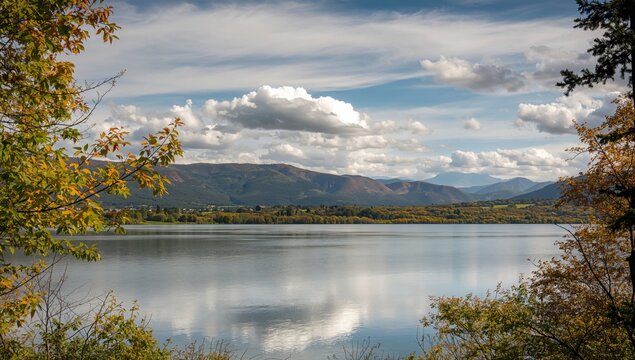 Landscape featuring mountains and sky, showcasing natural beauty and tranquility