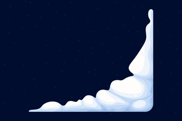 Vector image of snow caps, snow ice, and frozen icicles. Snow element for your winter Christmas and New Year designs.